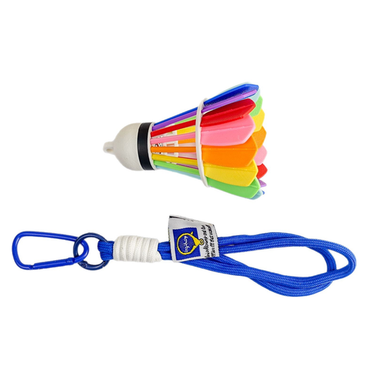3D-printed colorful badminton ornament