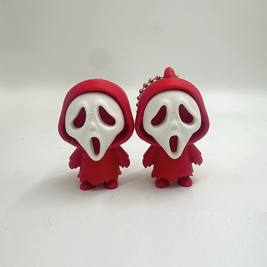 3D-printed Halloween ghost/skull-face decoration
