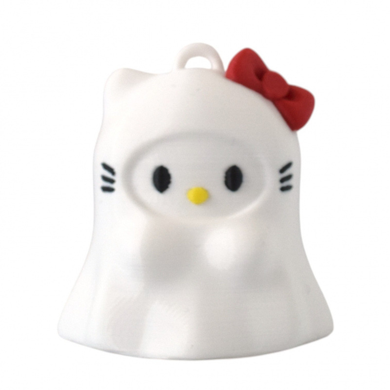 3D-printed "Ghost Hello Kitty" hanging decoration