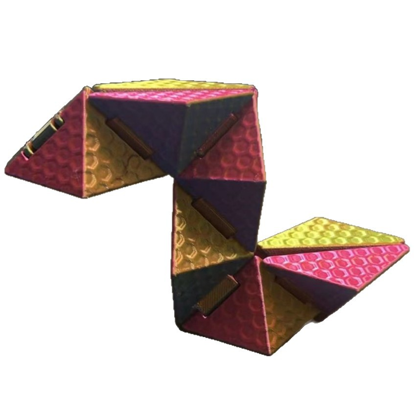 3D-printed transformable origami-style cube