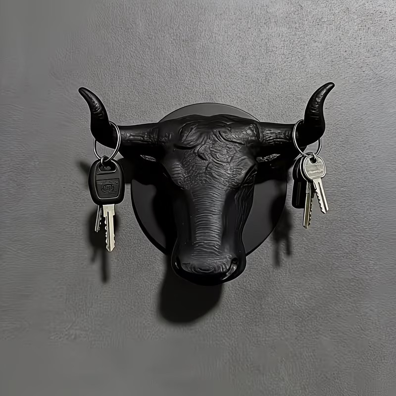 3D-printed bull head wall decor