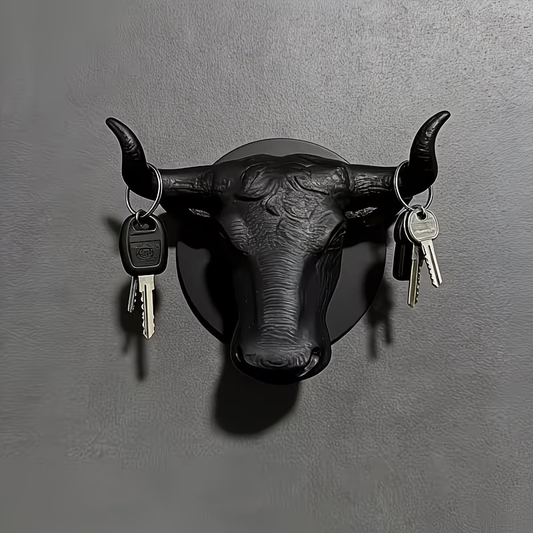 3D-printed bull head wall decor
