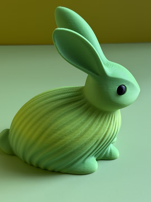 3D Printed rabbit figurine