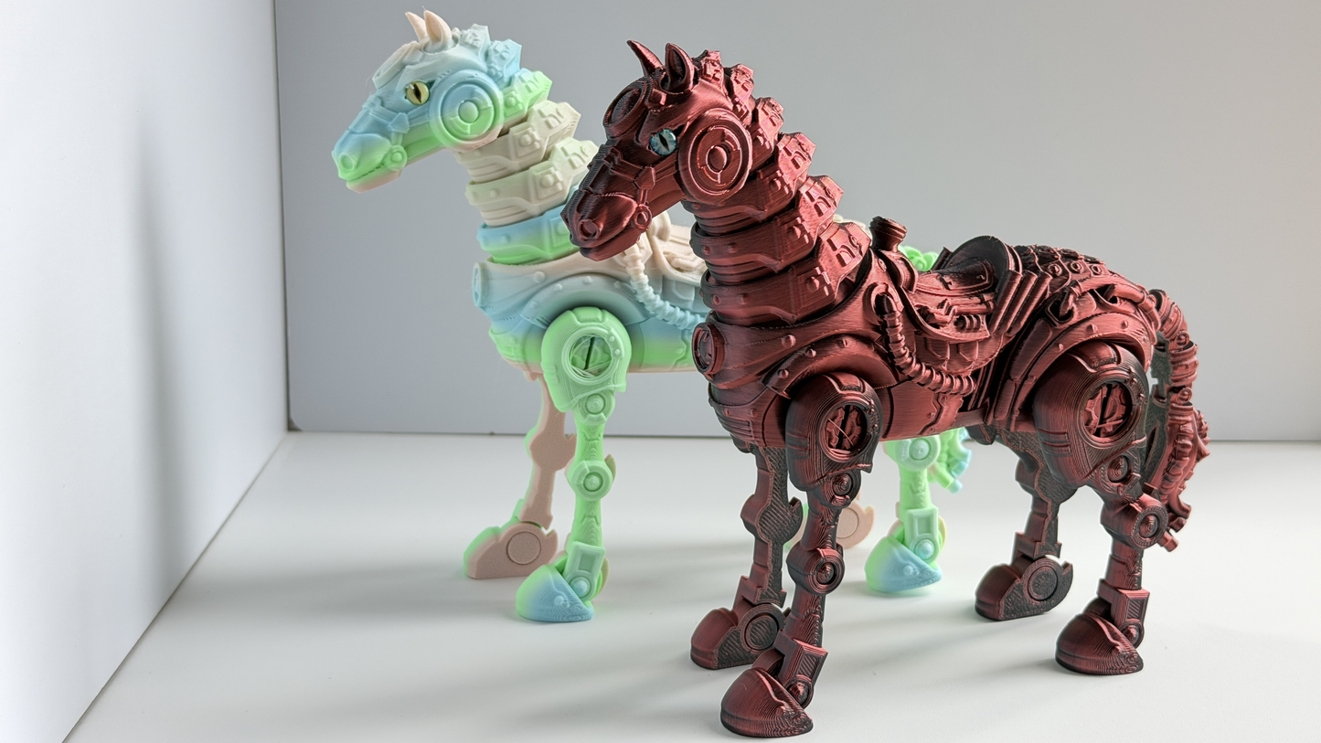 3D-printed cool horse figurine