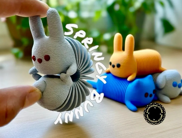 3D Printed Spring-Action Animal Toy