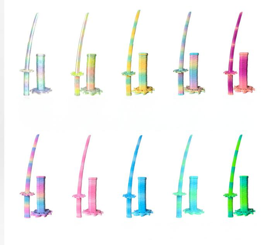 3D Printed Colorful Telescopic Sword