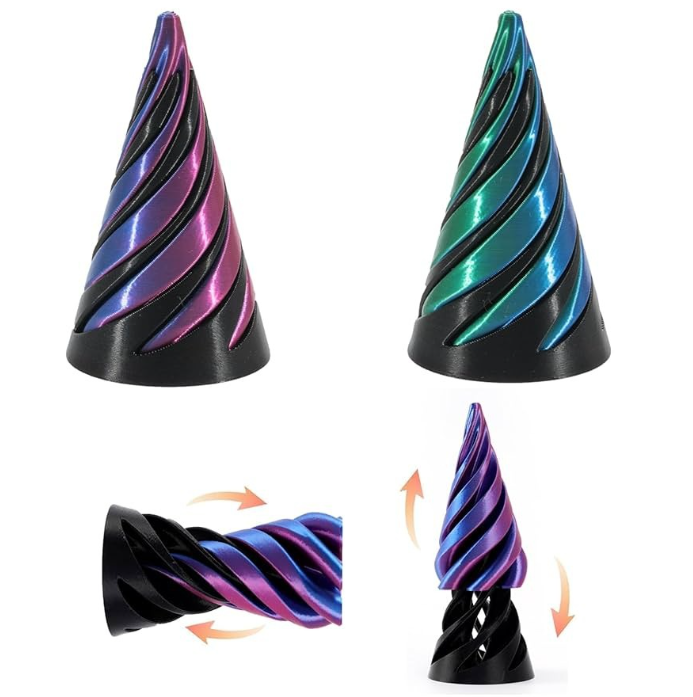 3D Printed Spiral Cone Pyramid