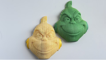 3D-printed big-faced monkey stress-relief ornament