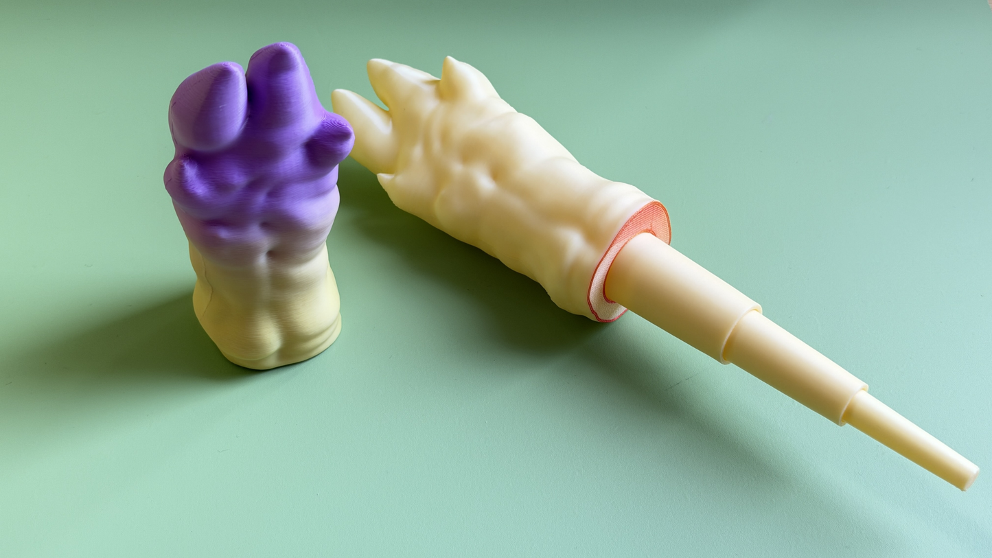 3D Printed Pig Trotter Telescopic Sword Ornament