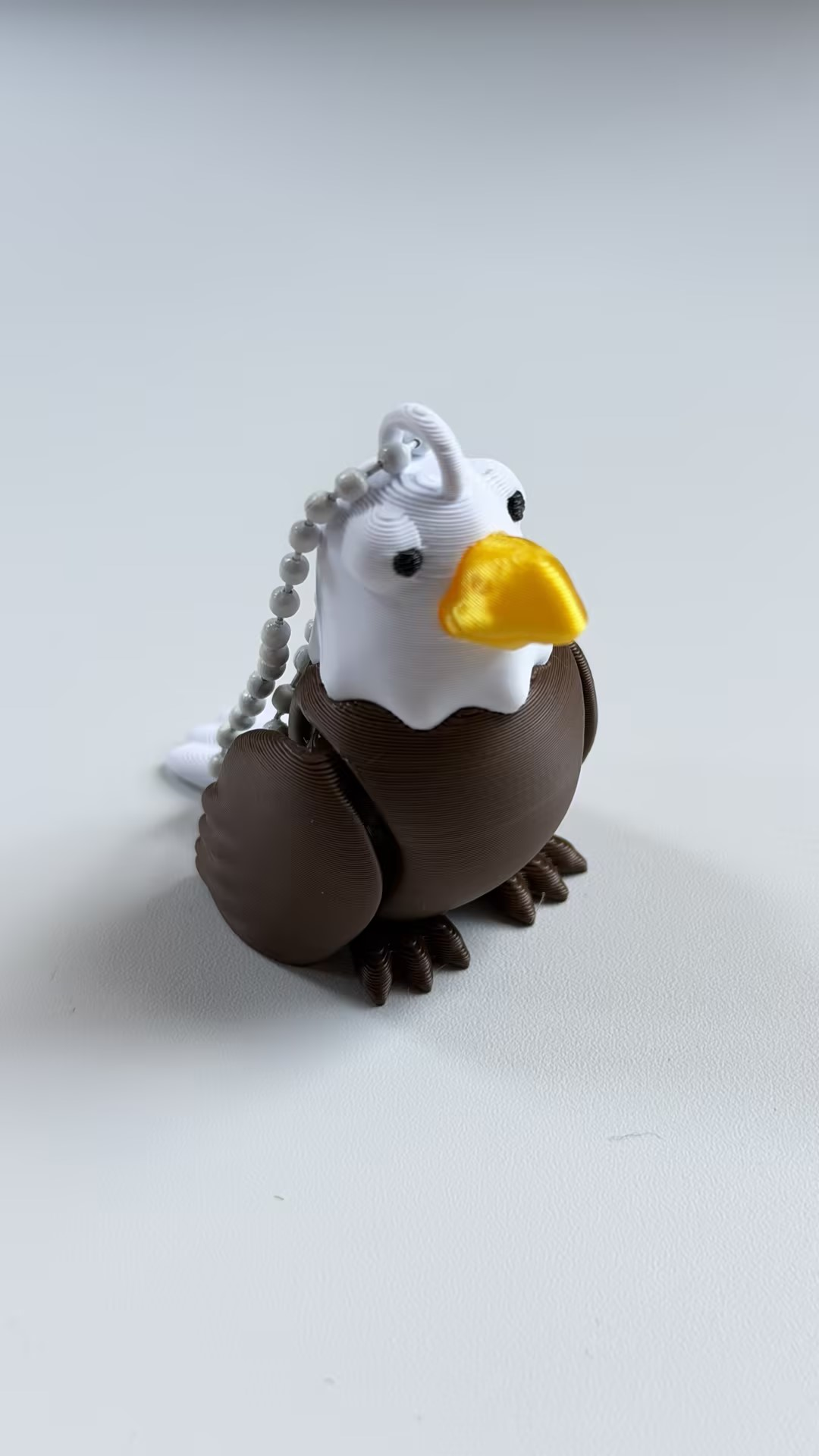 3D-printed eagle keychain