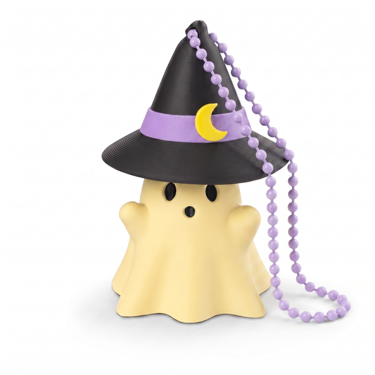 3D-printed Halloween ghost wizard keychain