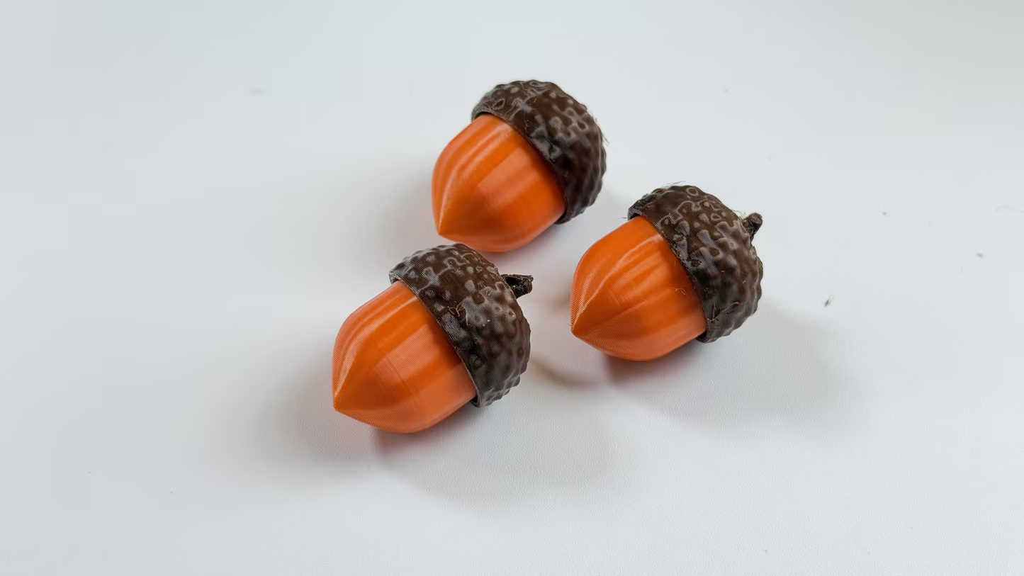 3D-printed push-button pinecone ornament