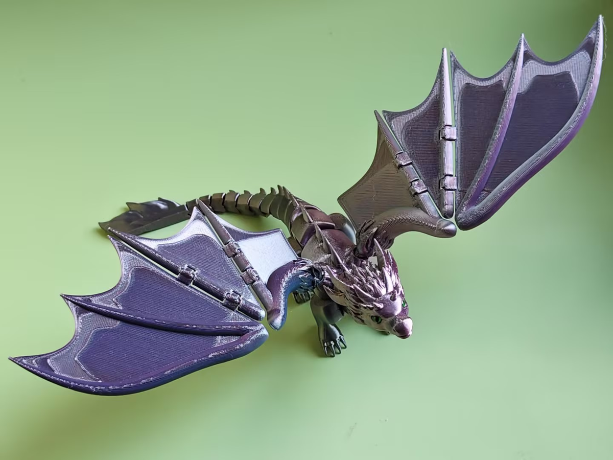 3D Printed dragon figurine