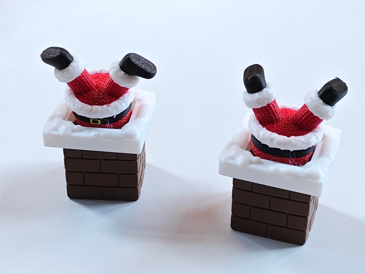 3D-printed Chimney Santa Ornament