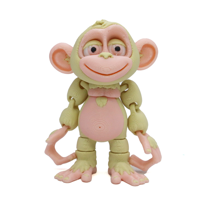 3D printed multi-colored monkey figurine/gift