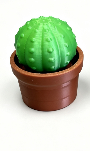 3D-printed spherical cactus button stress-relief toy
