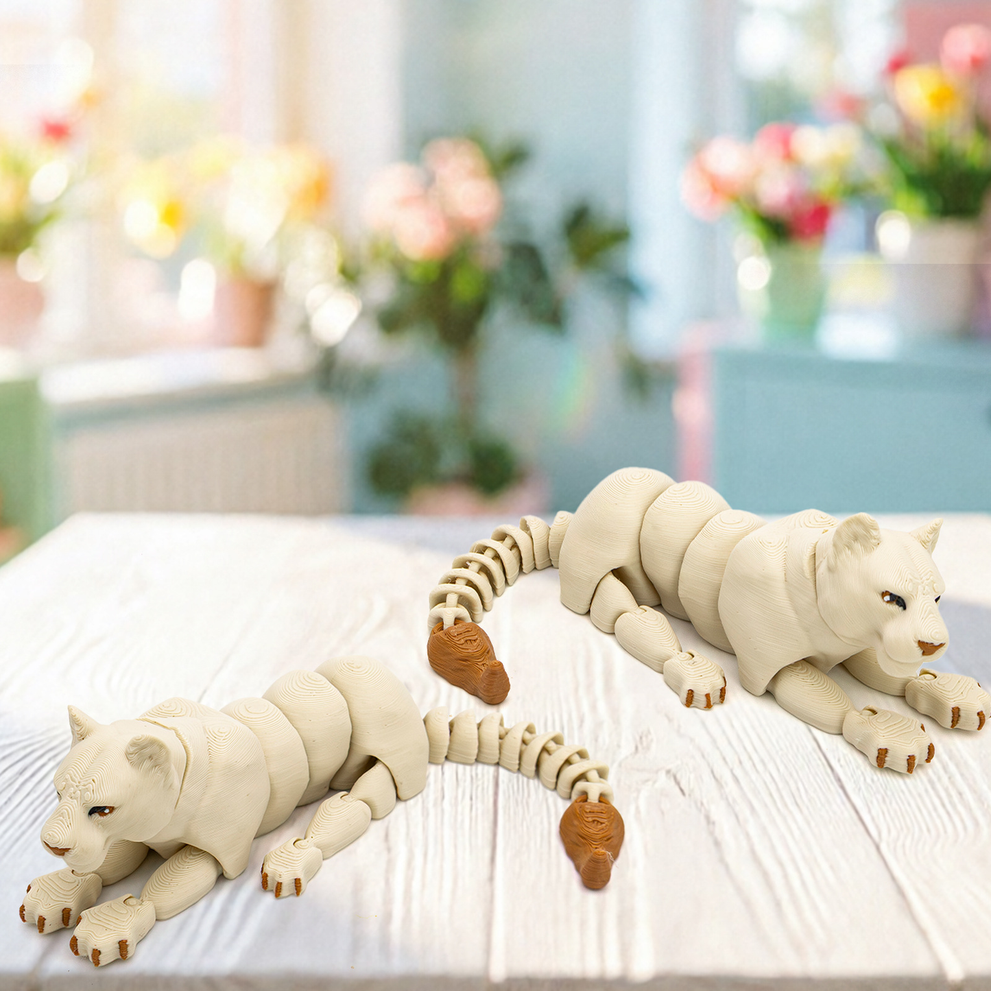 3D printed articulated cute lion toy