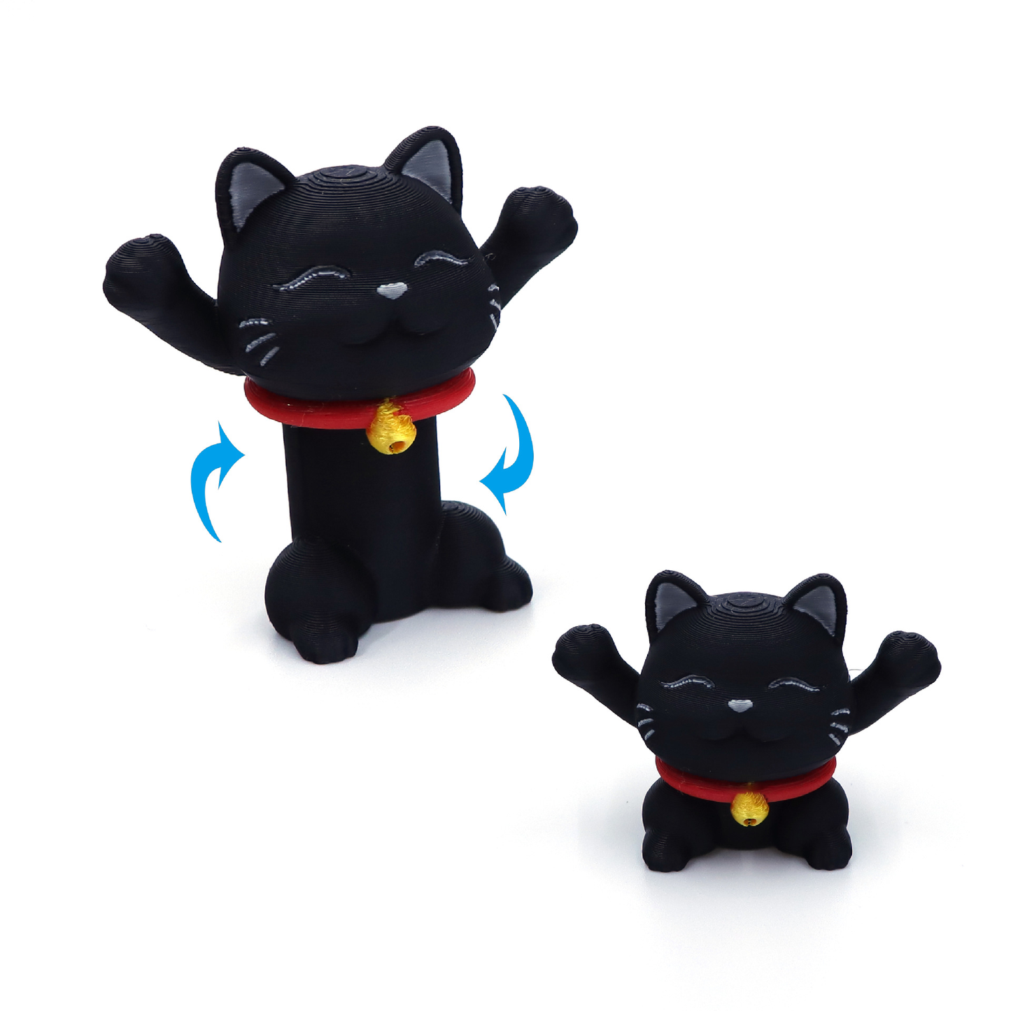 3D-printed telescopic cat stress-relief spiral toy