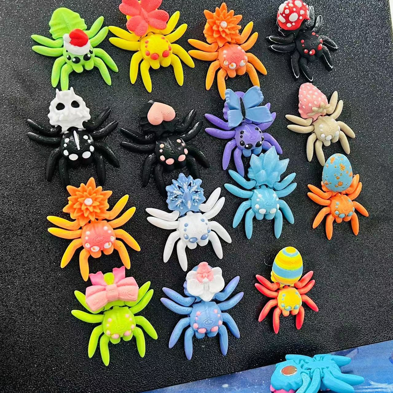 3D-printed magnetic spider toy model