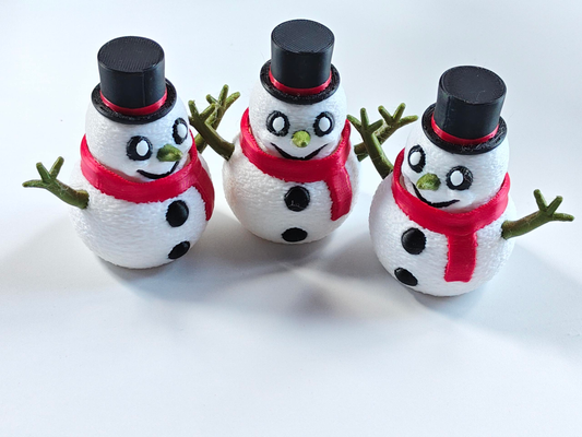 3D-printed Snowman Ornament