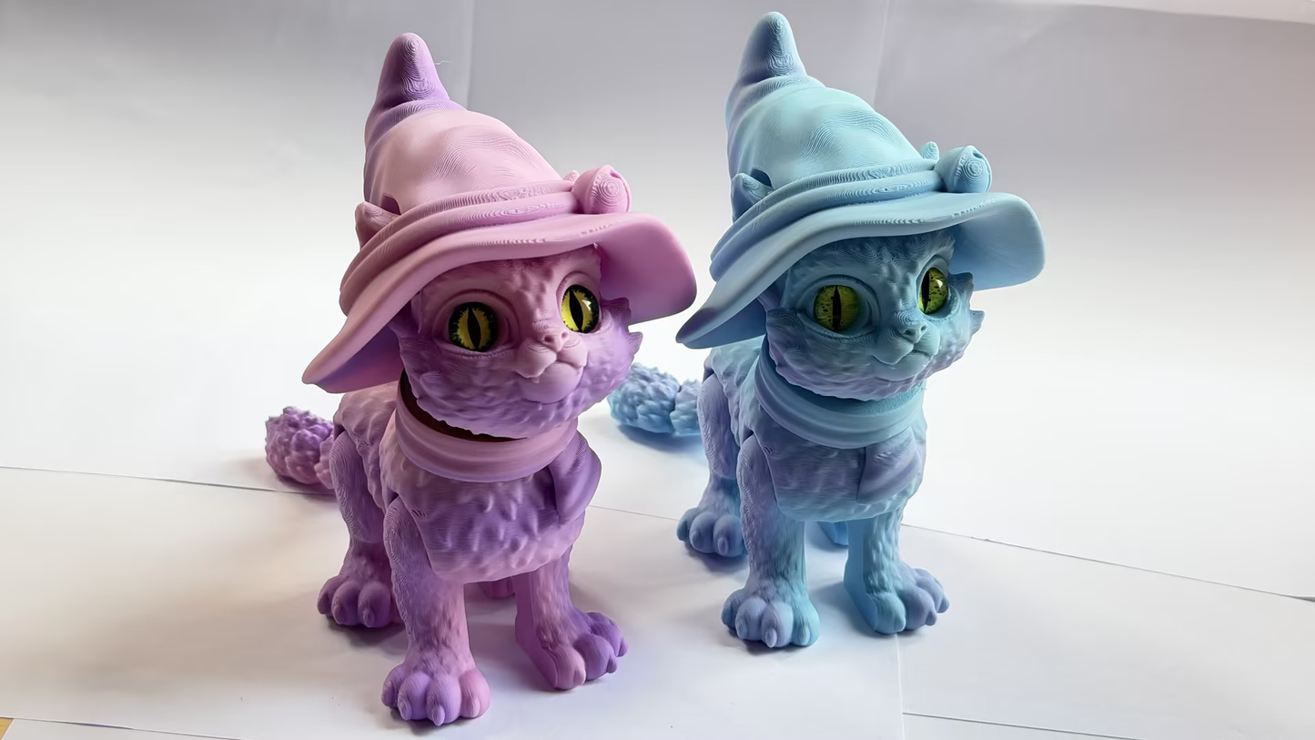 3D Printed magic cat  figurine