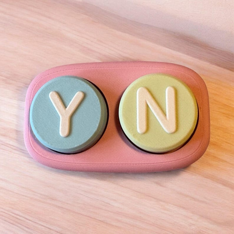YES or "No More Indecision" Stress-Relief Button Keychain