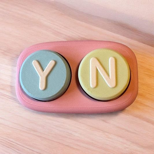 YES or "No More Indecision" Stress-Relief Button Keychain