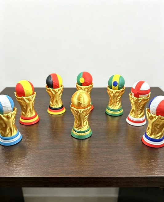 World Cup Trophy Creative 3D-Printed Clicker Keychain Charm