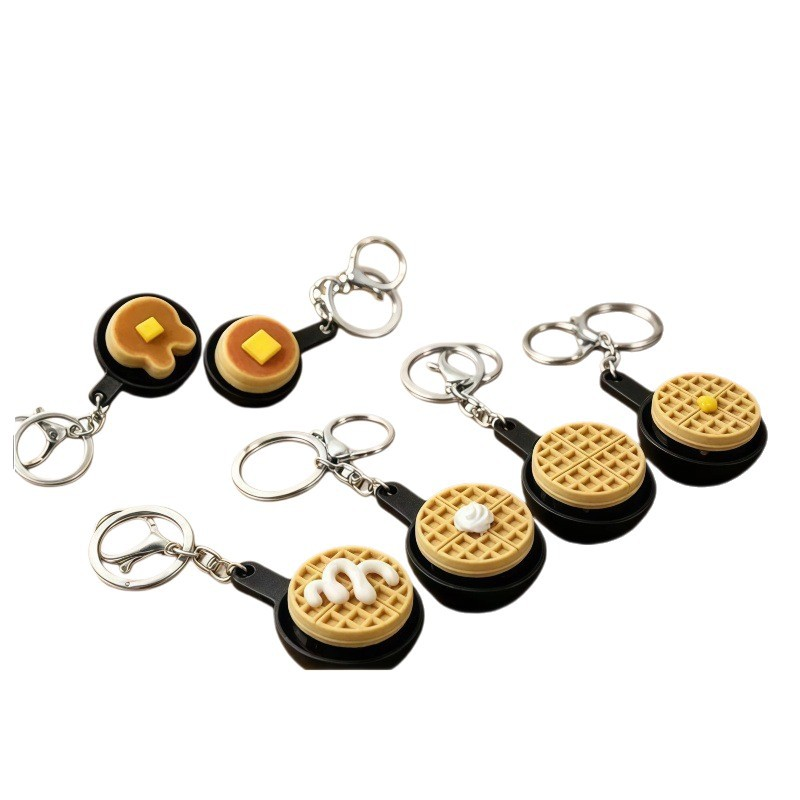 3D-Printed Frying Pan Clicker Keychain Charm