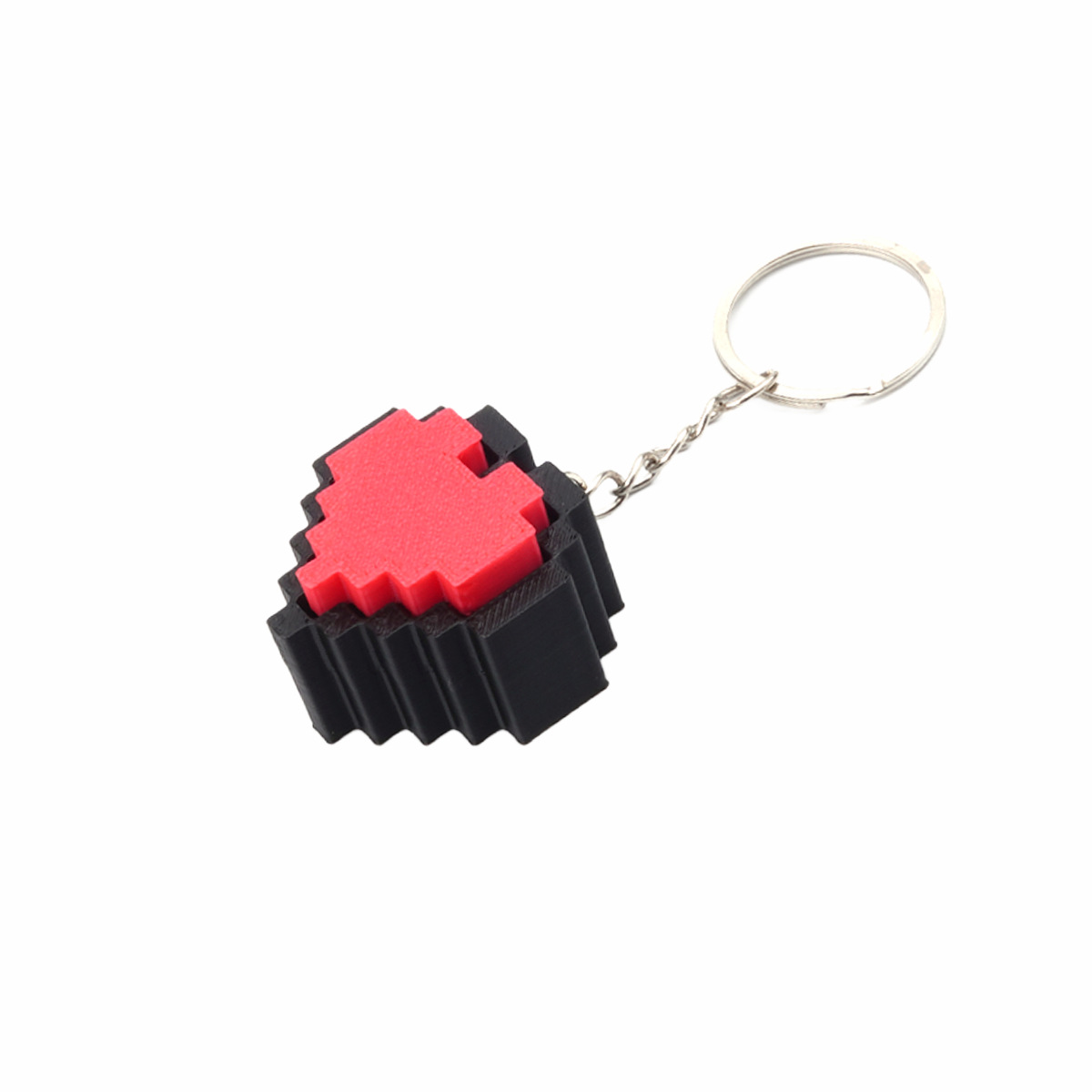 3D Printed Heart Fidget Clicker Keychain