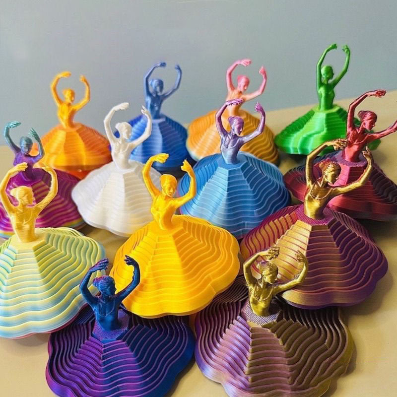 3D-printed Rotating Ballerina Fidget toy