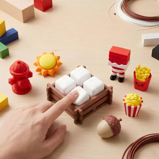 3D-Printed Tofu Popcorn Clicker