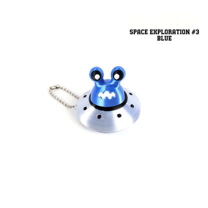 3D-Printed Space Exploration Fidget Button Keychain