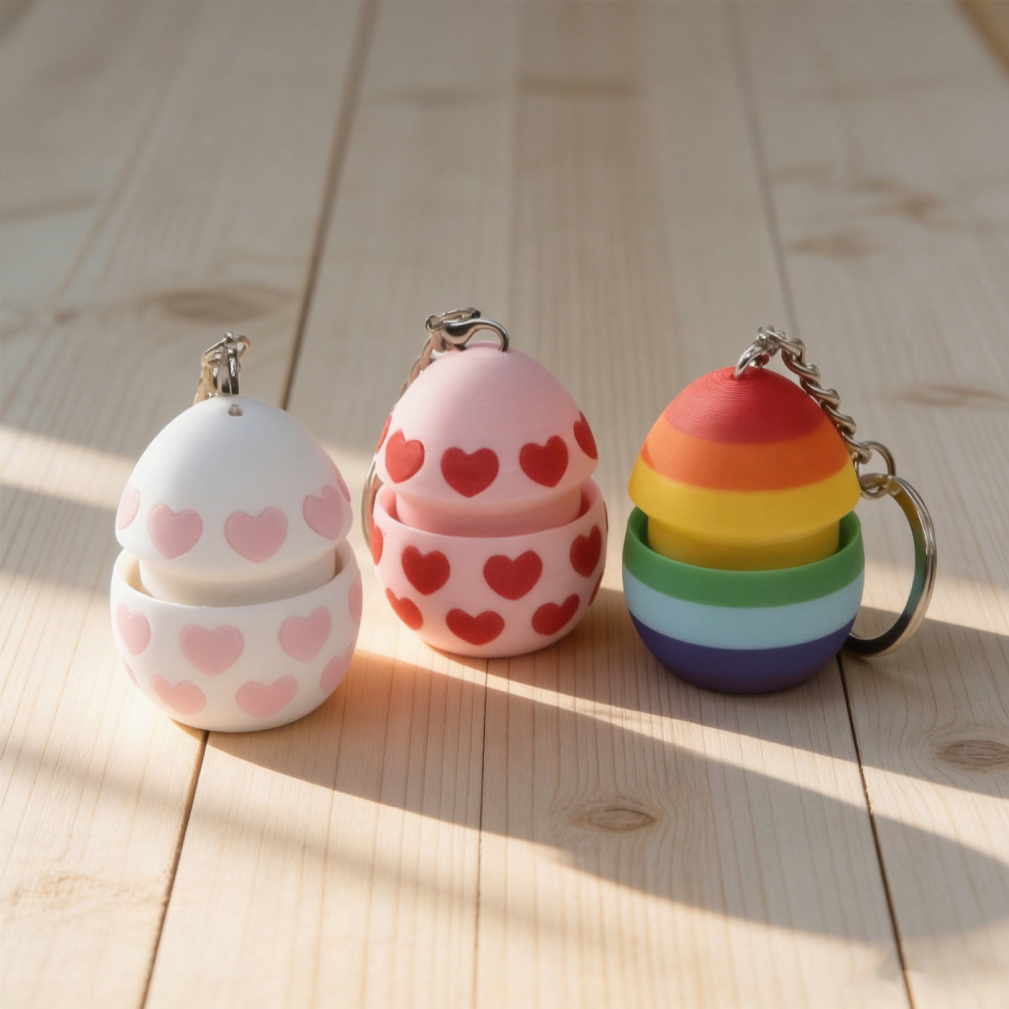 3D-Printed Easter Egg Fidget Keychain