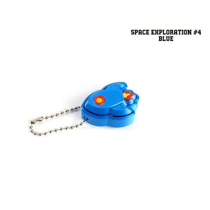 3D-Printed Space Exploration Fidget Button Keychain
