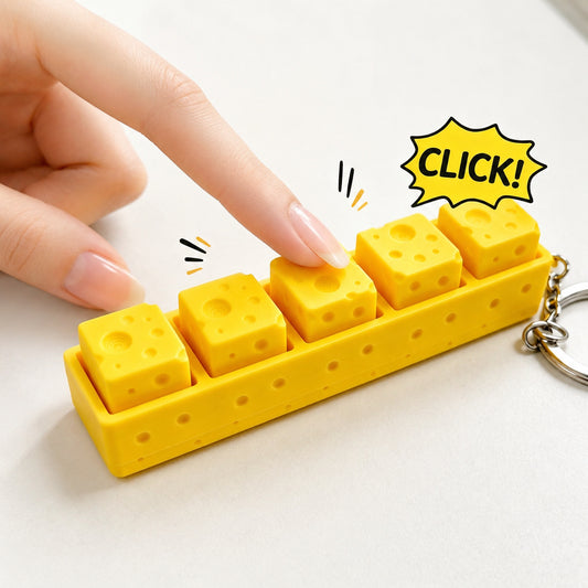 3D-Printed Fun Cheese-Themed Desk Stress-Relief Accessory