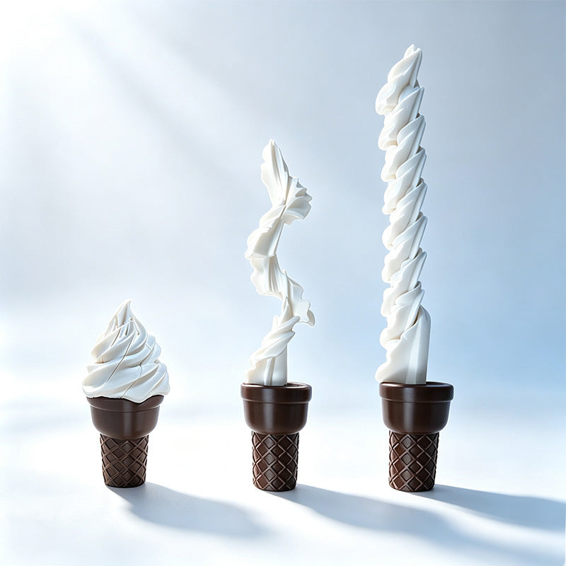 3D-Printed Ice Cream Spiral  Fidget Toy