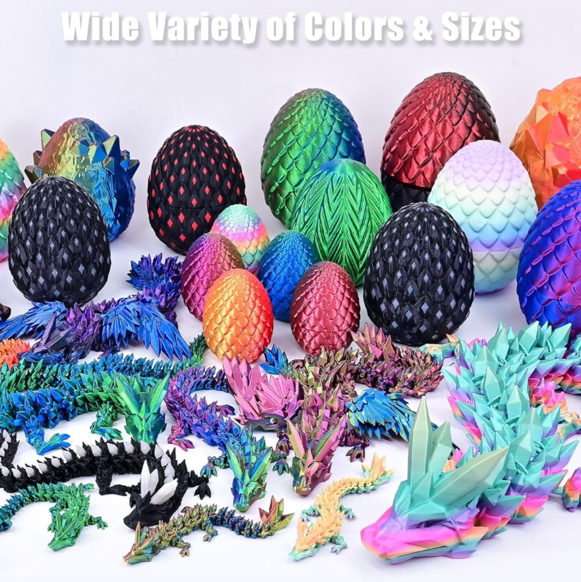 3D-Printed Dragon Egg & Divine Dragon Toy Set