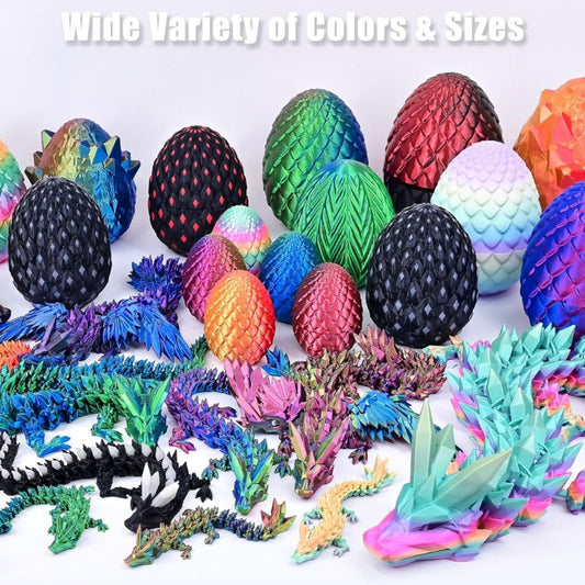 3D-Printed Dragon Egg & Divine Dragon Toy Set