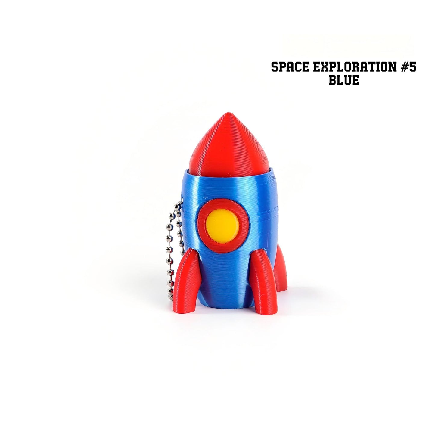 3D-Printed Space Exploration Fidget Button Keychain