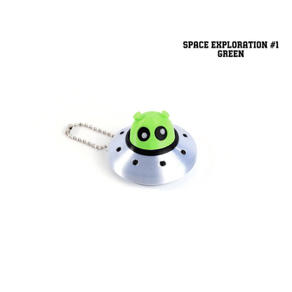 3D-Printed Space Exploration Fidget Button Keychain