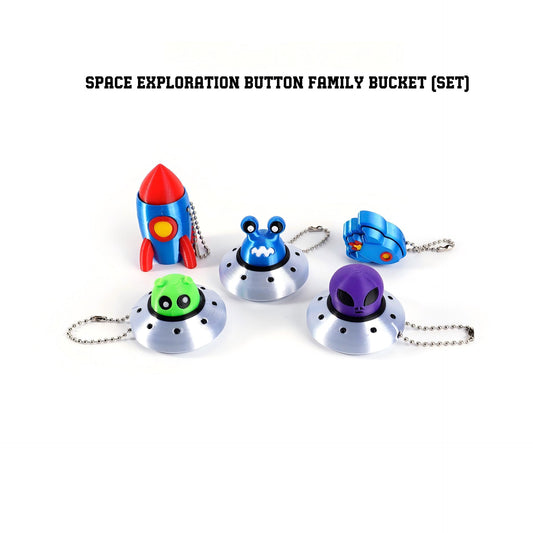 3D-Printed Space Exploration Fidget Button Keychain