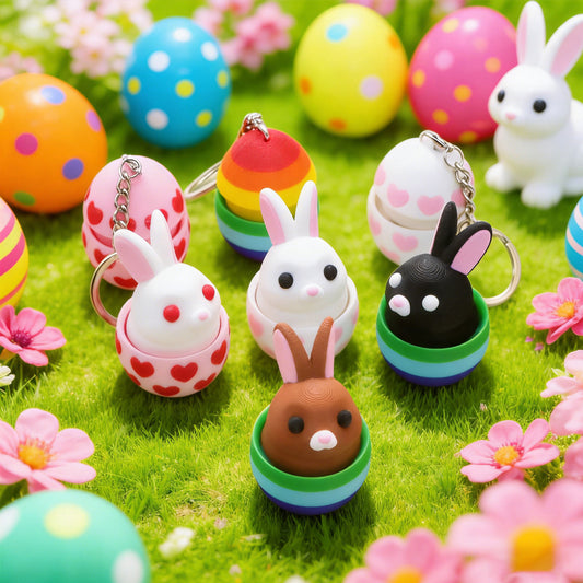 3D-Printed Easter Egg Fidget Keychain
