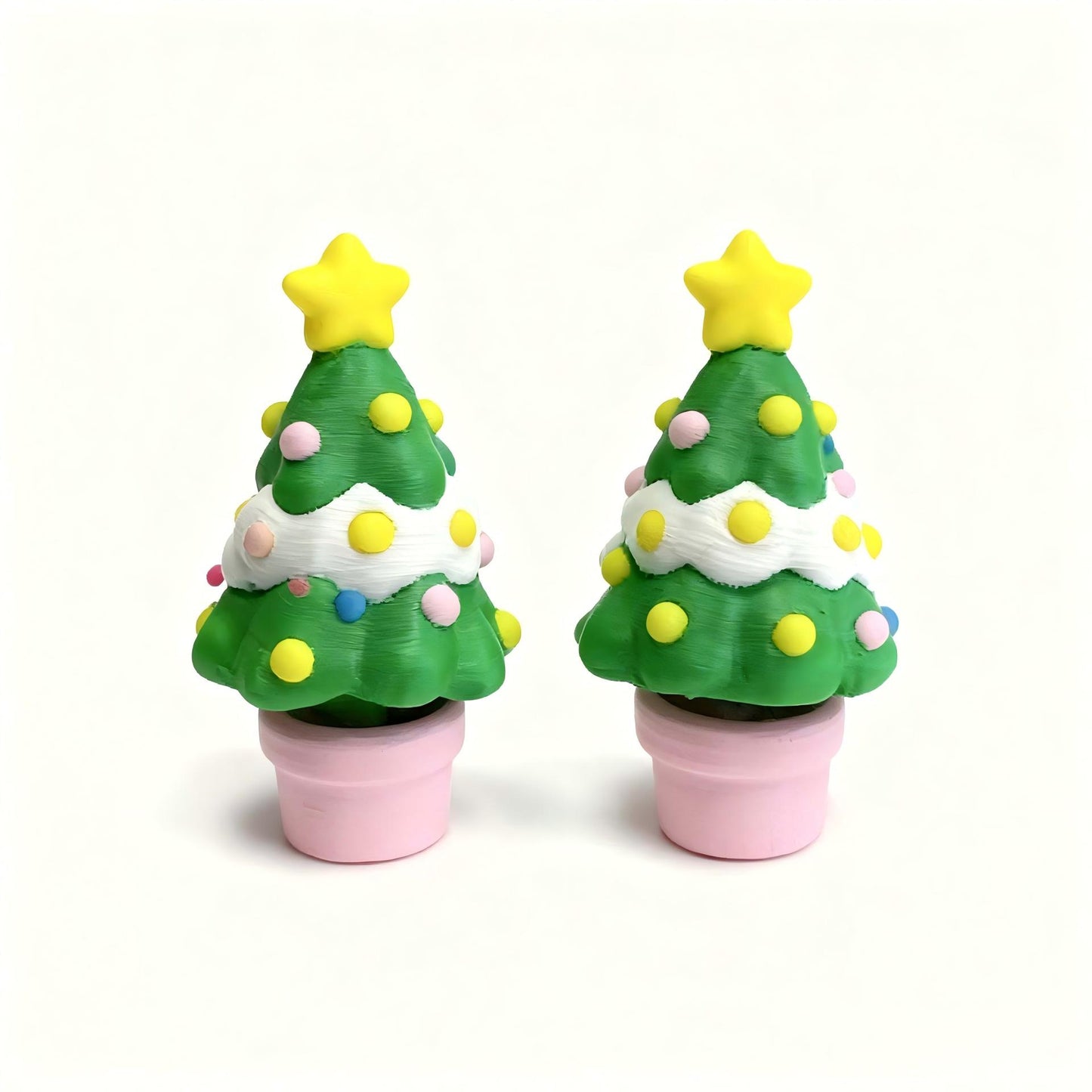 3D Printed Christmas Tree Fidget Keychain