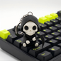 3D-printed cute "chibi" Grim Reaper keychain charm