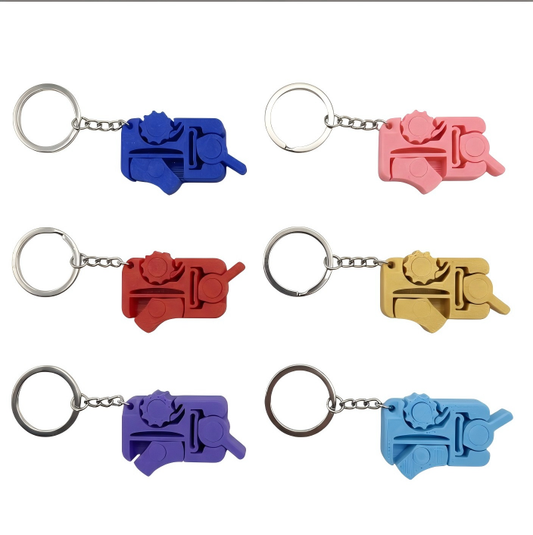 3D-printed mini 3-in-1 puzzle keychain charm
