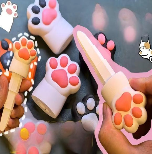 3D Printed Mini Cat-Paw Telescopic Sword