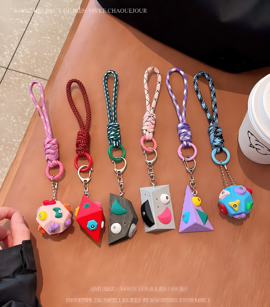 3D-printed rock climbing gear keychain charm