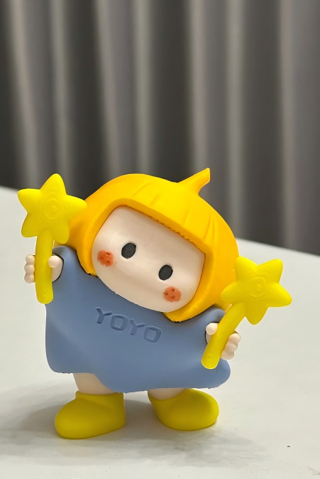 3D-printed themed keychain charm