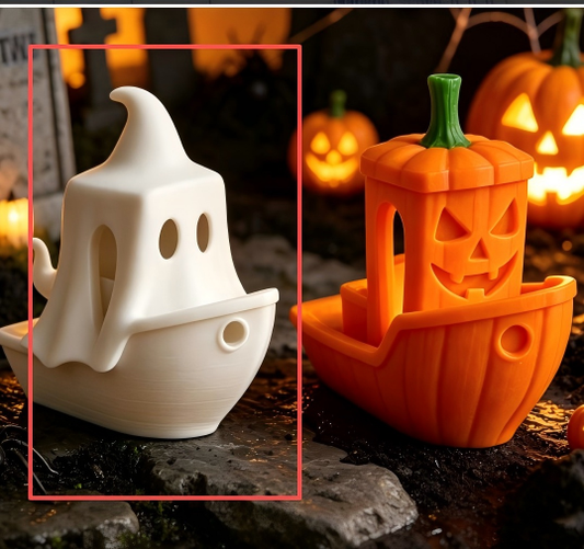 3D printed Halloween ghost ship figurine